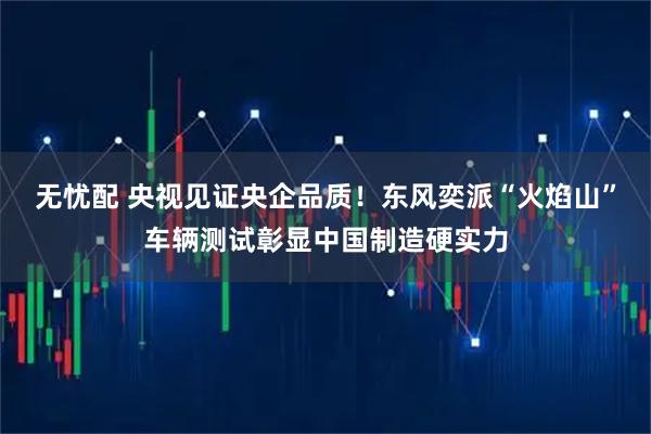 无忧配 央视见证央企品质！东风奕派“火焰山”车辆测试彰显中国制造硬实力