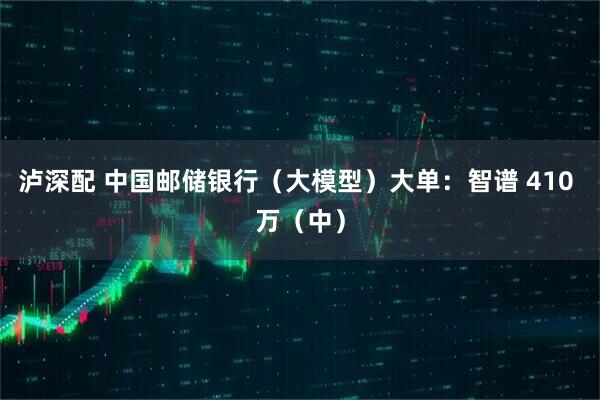 泸深配 中国邮储银行（大模型）大单：智谱 410 万（中）
